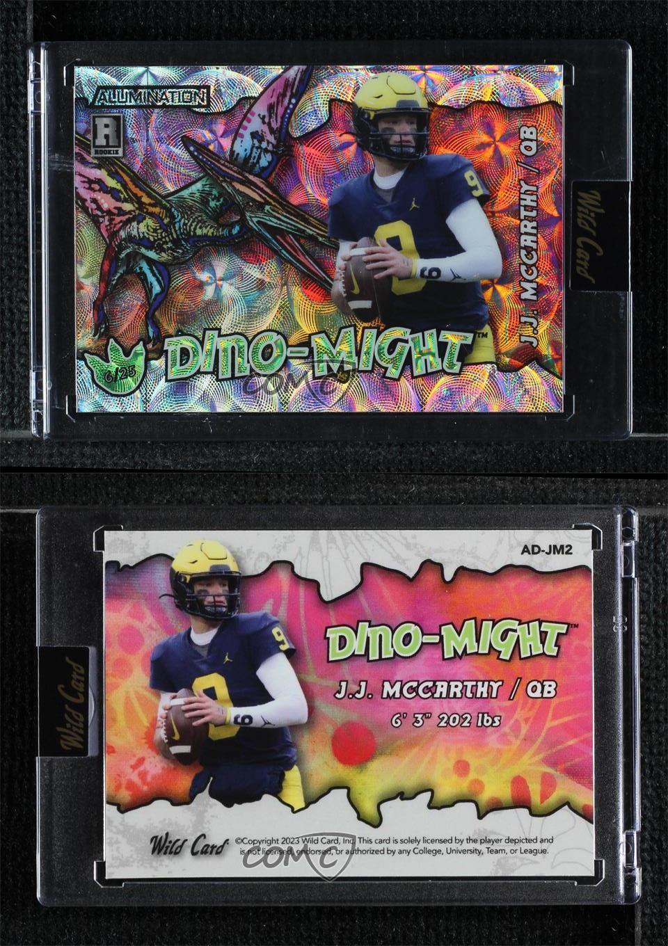 Wild Card Alumination DinoMight 2023 exclusivo/25 JJ McCarthy #AD-JM2 - Imagen 3 de 3