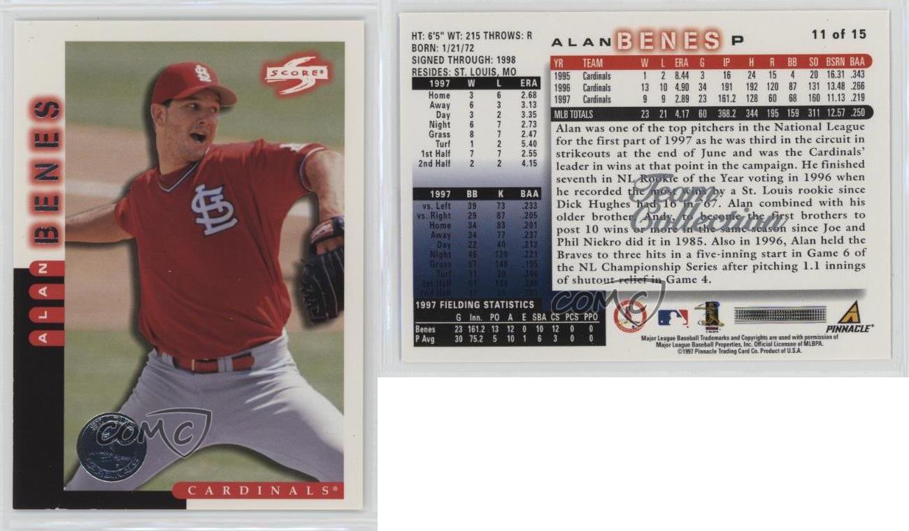 Collection équipe score 1998 St offres Louis Cardinals Alan Benes #11