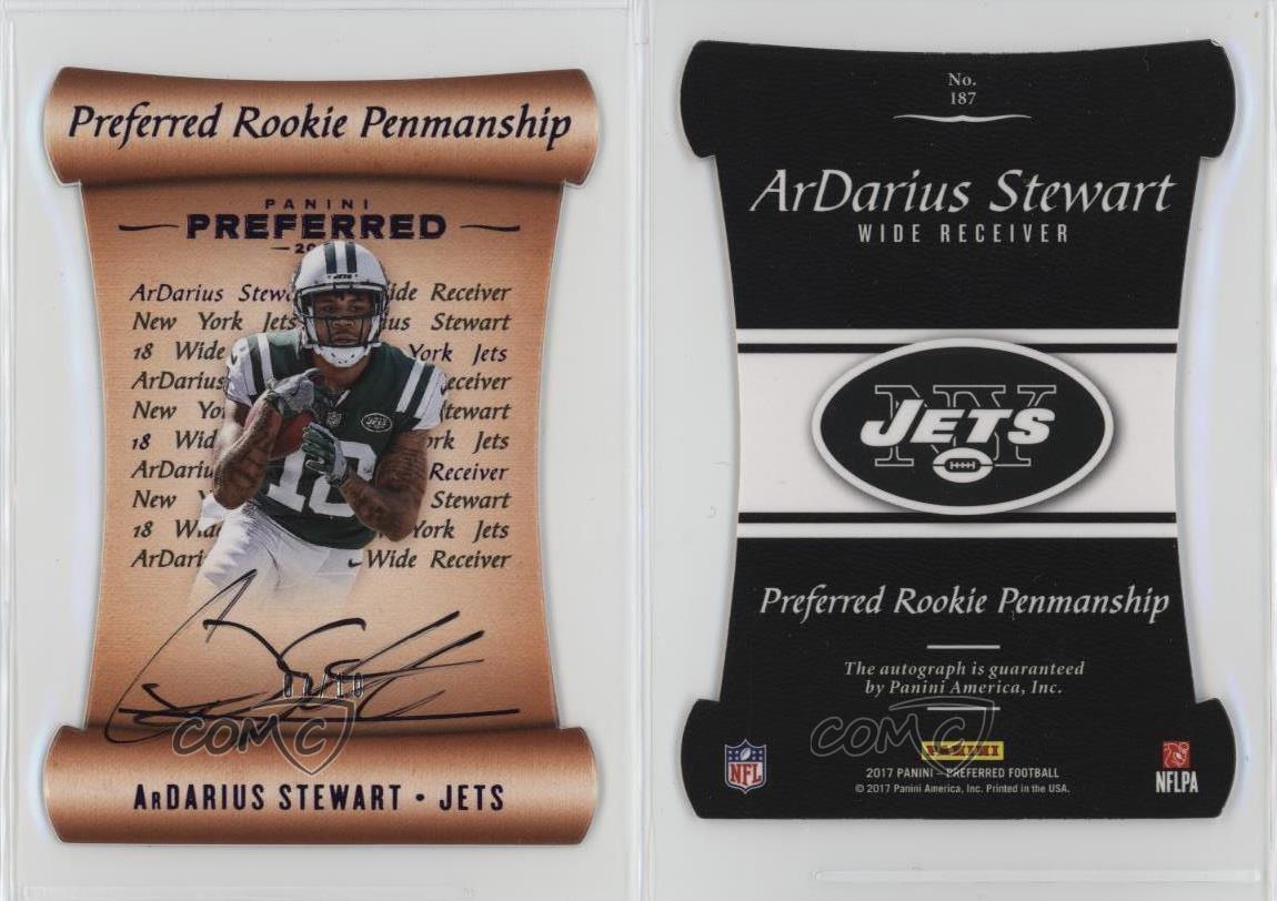 Panini Preferred Penmanship Purple 2017/10 ArDarius Stewart #187 Rookie Auto RC - Imagen 3 de 3