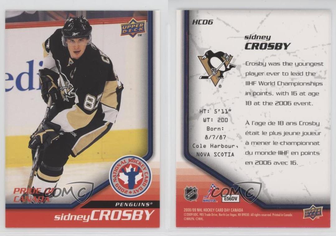 2008-09 Upper Deck Hockey Card Day Canada Hobby Shop Sidney Crosby #HCD6