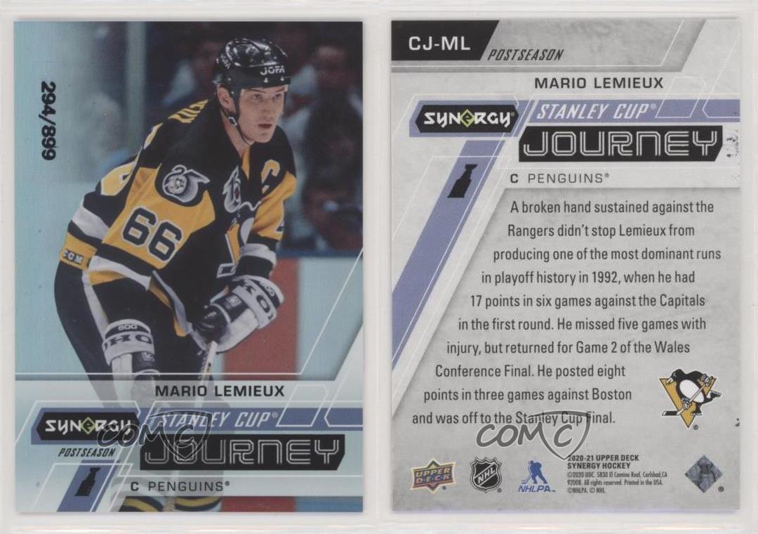 2020-21 Upper Deck Synergy Stanley Cup Journey Postseason /899 Mario Lemieux HOF