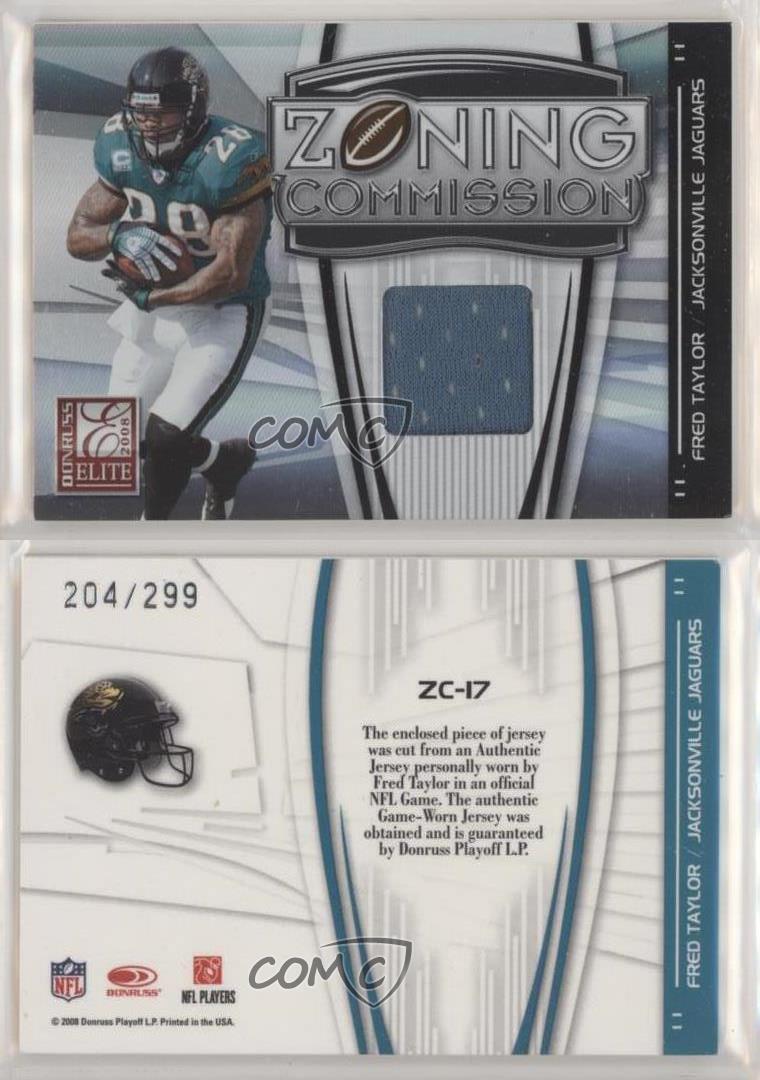 Fred Taylor player worn jersey patch football card (Jacksonville Jaguars)  2006 Upper Deck Star Materials #SMFT