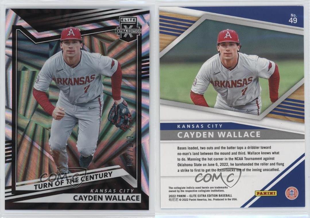 Panini Elite 2022 edición extra cambio de siglo/122 Cayden Wallace #49 - Imagen 3 de 4