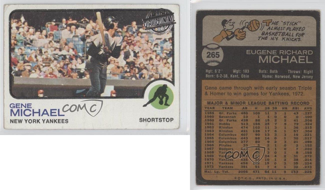 2015 Topps Originals Buybacks Gene Michael #1973-265 Baseball Card