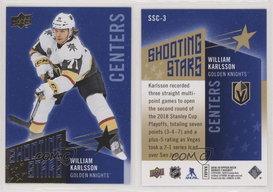 2018/19 Upper Deck Eishockey Sammelkarte Shooting Stars William Karlsson 