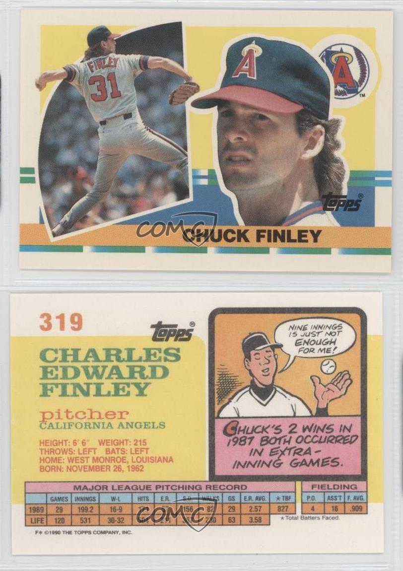 1990 Topps Big 319 Chuck Finley Los Angeles Angels Baseball Card eBay