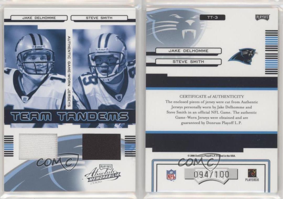 : 2007 SPx Winning Materials Jersey Number Dual #WMJD1 Jake  Delhomme Panthers Football Card (Memorabilia/Game Used) NM-MT :  Collectibles & Fine Art