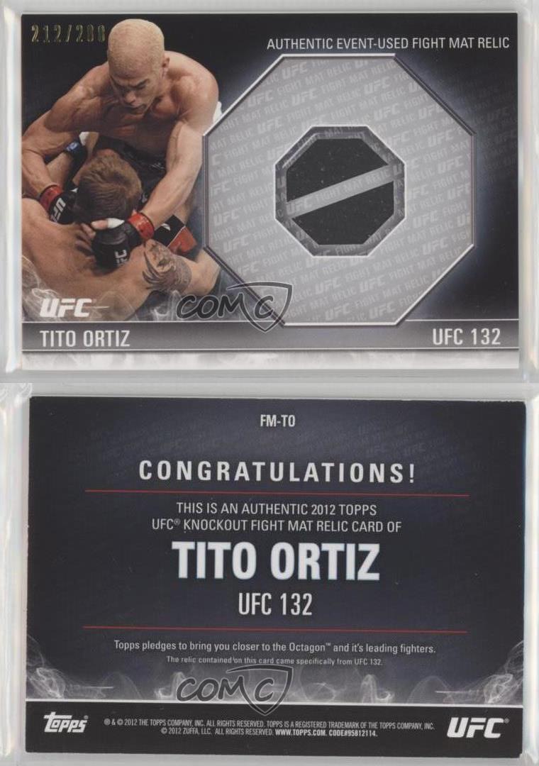 Tito Ortiz 2012 Topps UFC Knockout Fight Mat Relics Card # FMTO 