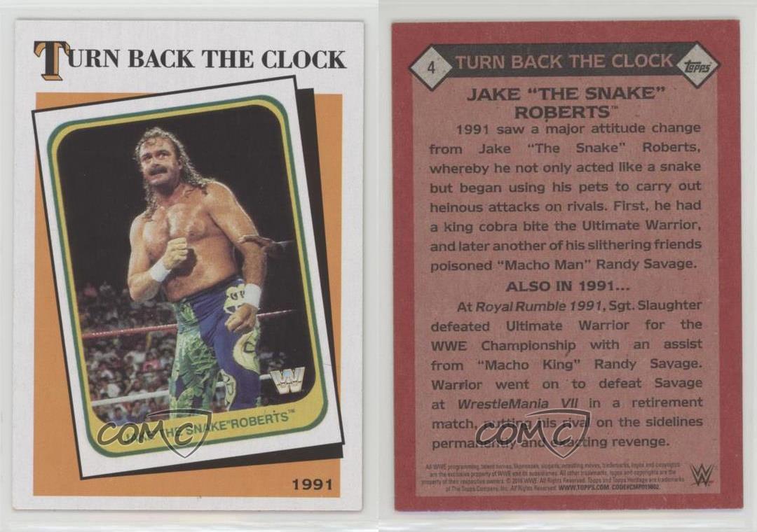 Jake "The Snake" Roberts #85 WWE Heritage 2016 Topps Trading Card 