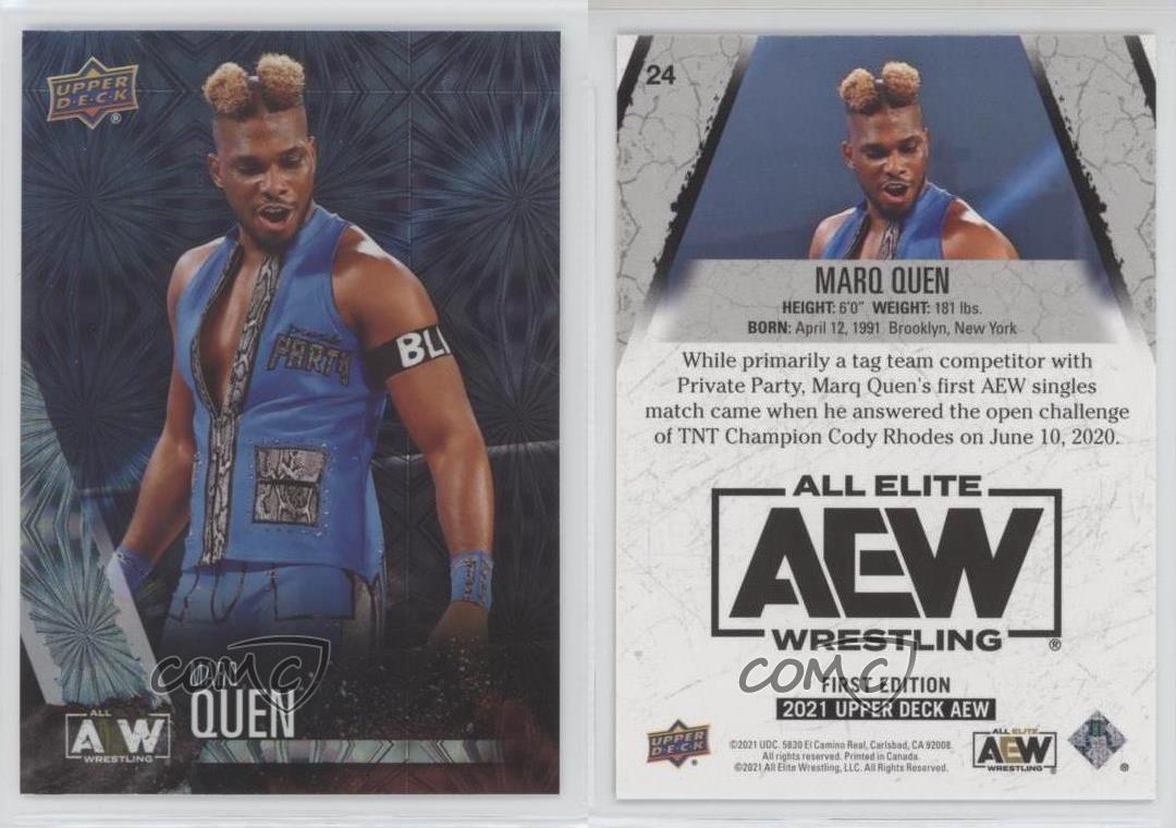 2021 Upper Deck AEW All Elite Wrestling Pyro Marq Quen #24 Rookie RC