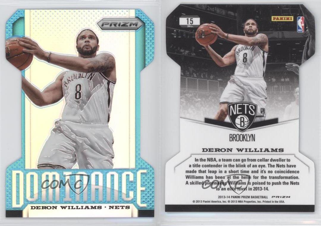 2013-14 Panini Prizm Dominance azul claro Prizm troquelado/199 Deron Williams #15 - Imagen 3 de 4