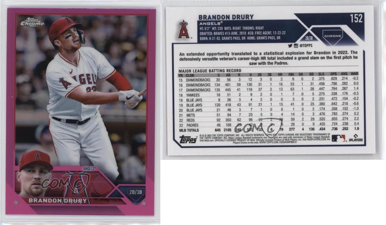 2023 Topps Chrome Baseball #152 Brandon Drury