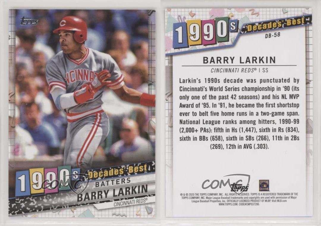 2020 Topps Decades Best Batters Barry Larkin #DB-58 HOF - Foto 3 di 4