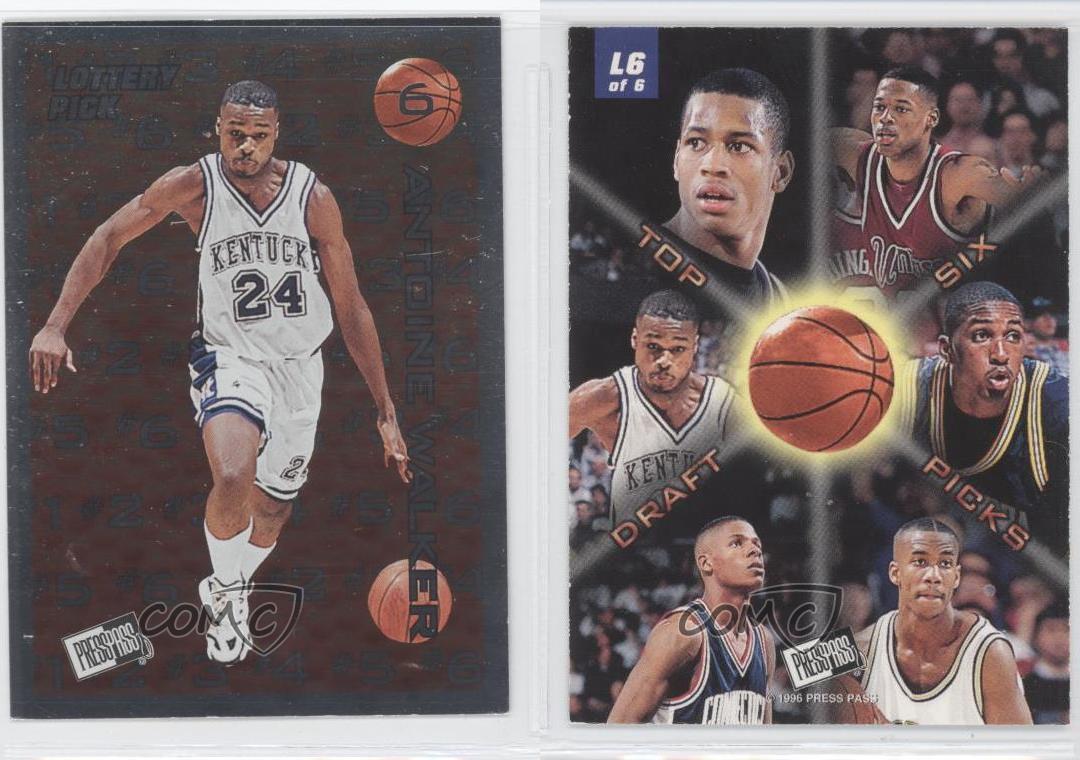 1996 press pass lottery pick l6 antoine walker kentucky wildcats