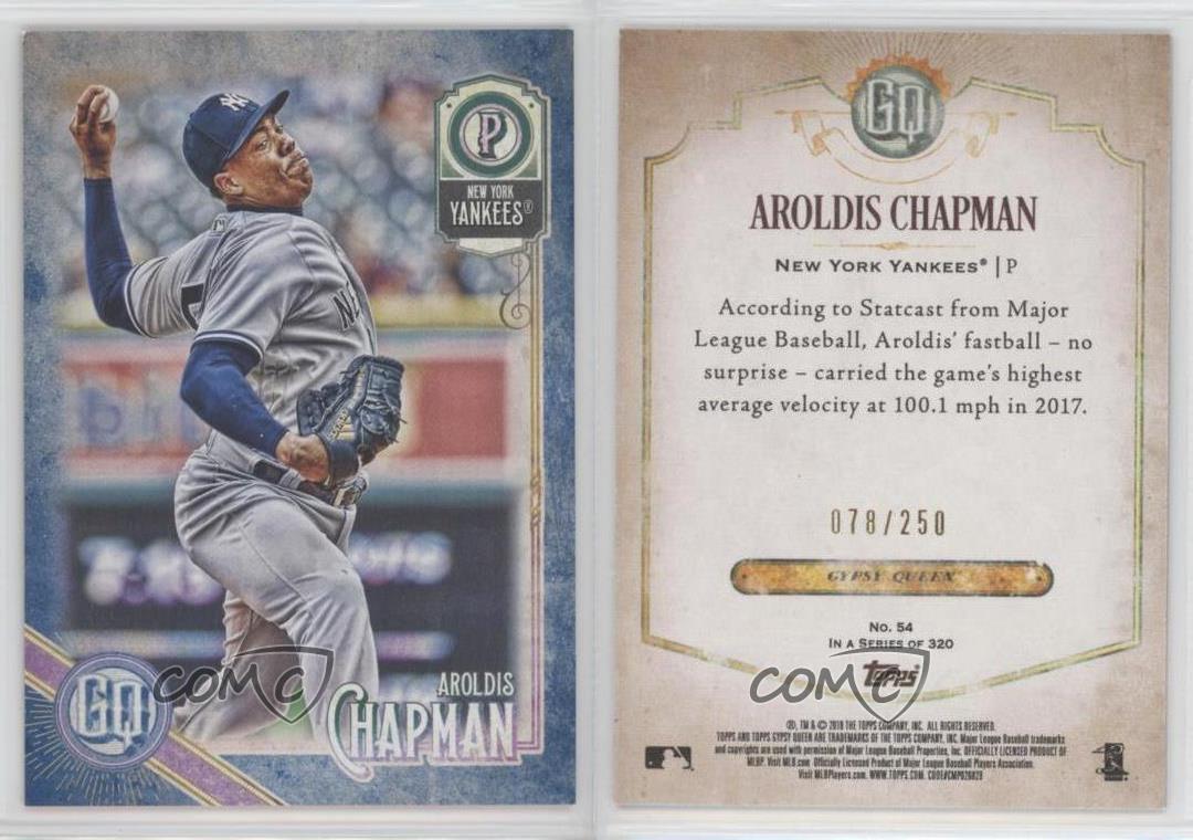 2018 Topps Gypsy Queen achat Indigo /250 Aroldis Chapman #54