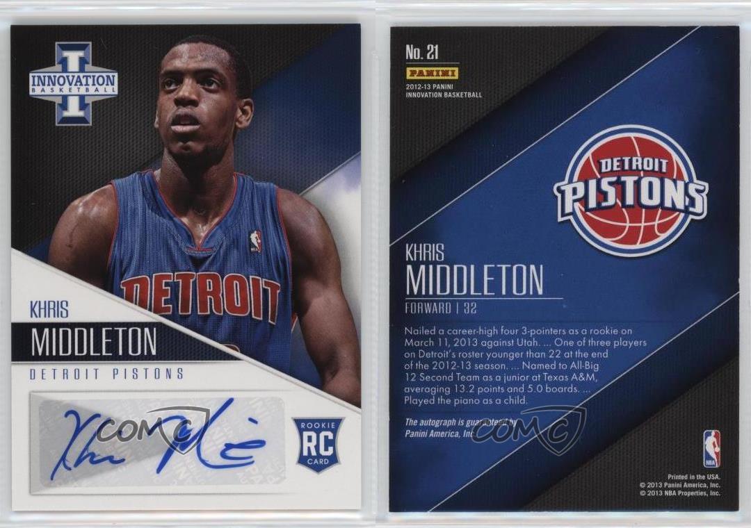 その他 Khris Middleton rc auto panini 2012-13 Panini Innovation Rookie Auto Khris Middleton #21