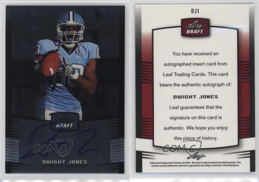 2012 Leaf Metal Draft Dwight Jones #DJ1 Rookie Auto RC - Picture 3 of 5