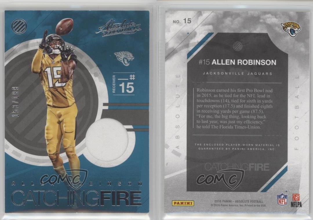 2016 Panini Absolute Catching Fire Materials /199 Allen Robinson #15 - Foto 4 di 4