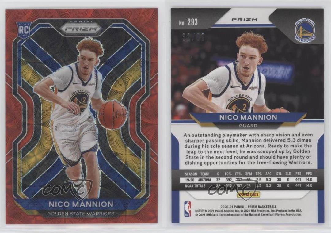 2020-21 Panini Prizm Choice Red Prizm /88 Nico Mannion #293