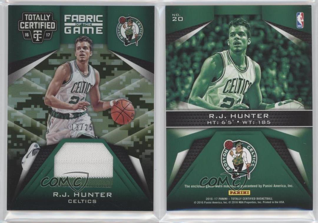 2016-17 Panini Totally Certified Fabric of the Game Materials Camo /25 RJ Hunter - Picture 4 of 4