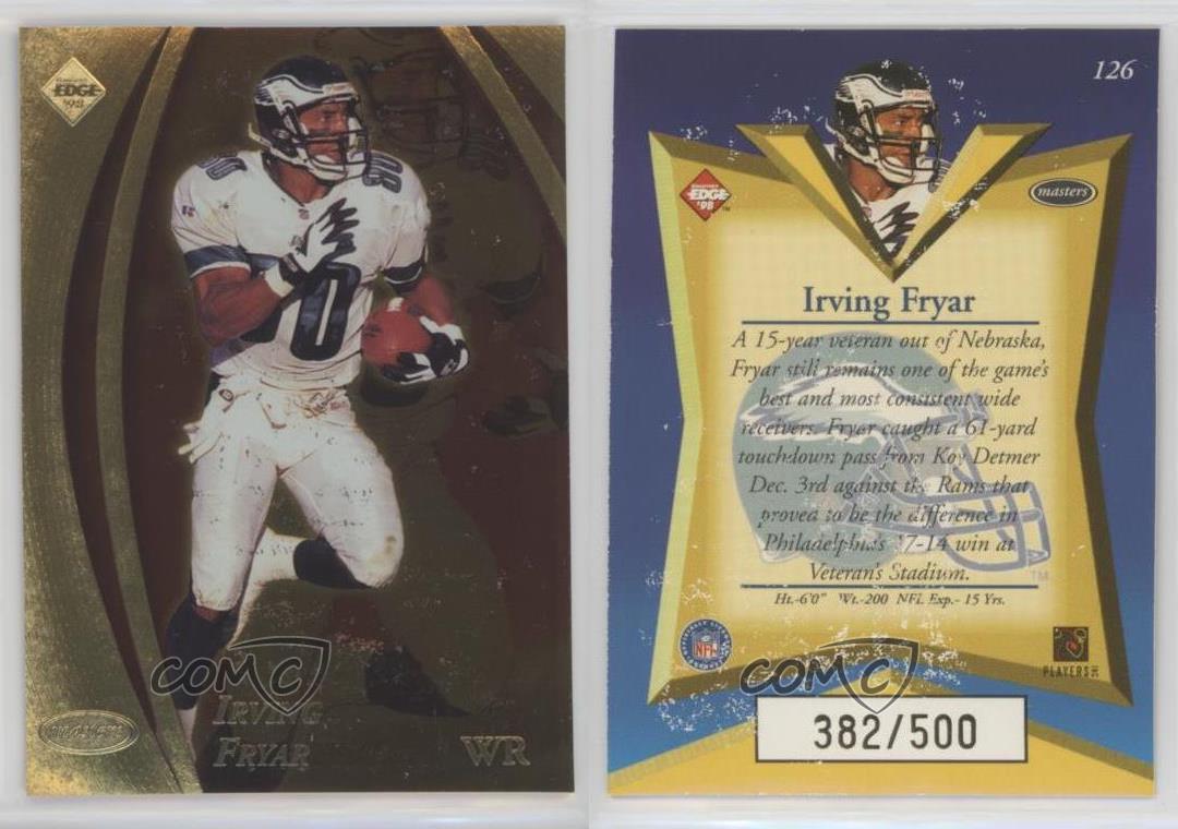 1998 Collector's Edge Masters Redemption Gold 500/500 Irving Fryar Card #126