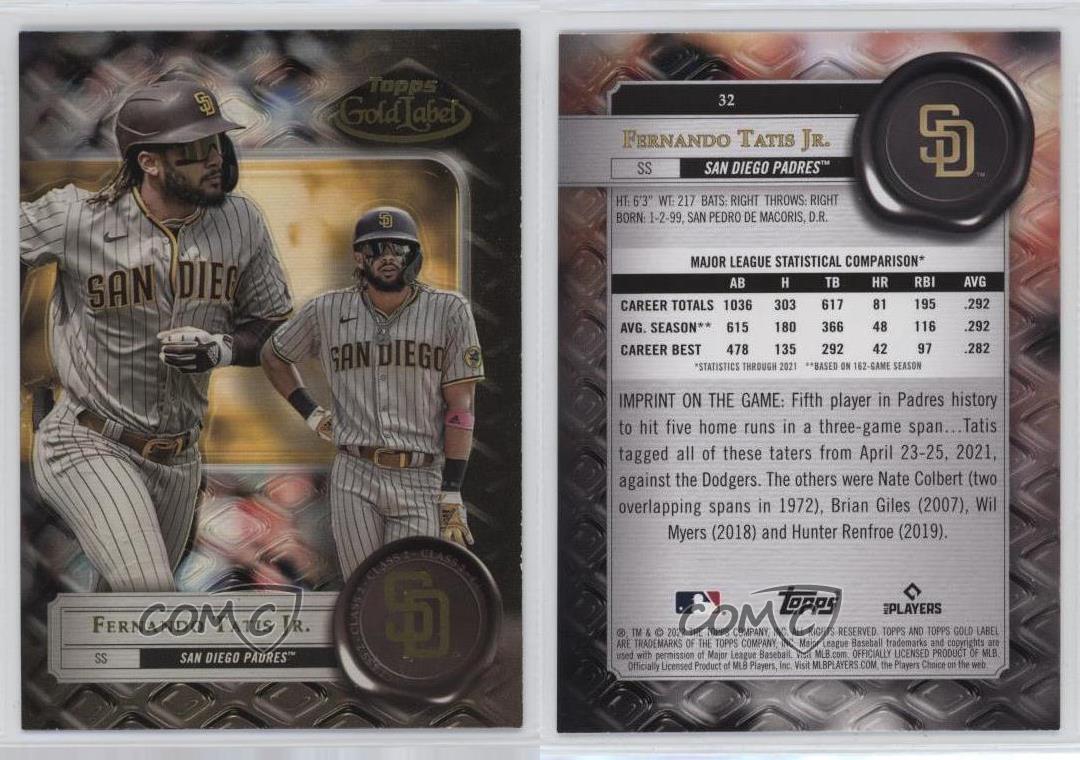 ジャージーナンバー】Topps Gold Label タティスjr.