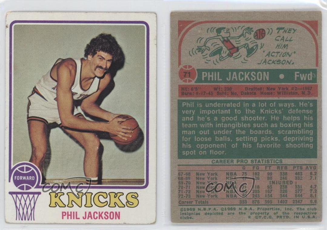 197374 Topps 71 Phil Jackson New York Knicks Basketball Card eBay