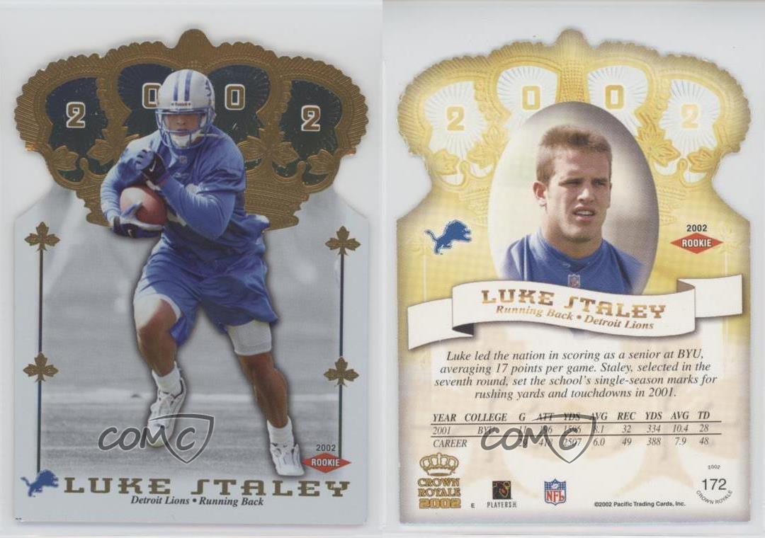 2002 Pacific Crown Royale Luke Staley #172 Rookie RC - Picture 3 of 4