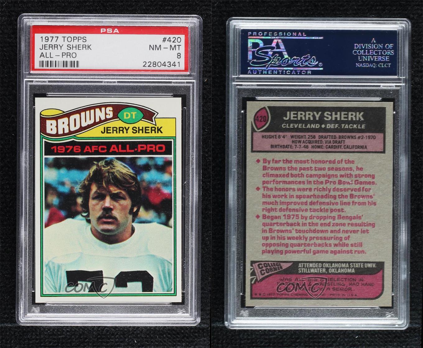 1977 Topps All-Pro Jerry Sherk #420 PSA 8