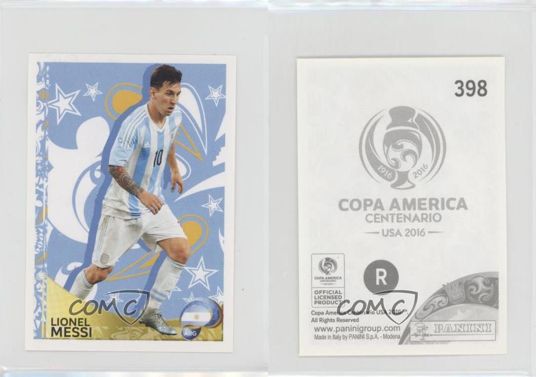 2016 Panini Copa America Centenario Album Stickers Lionel Messi #398 - Foto 7 di 7