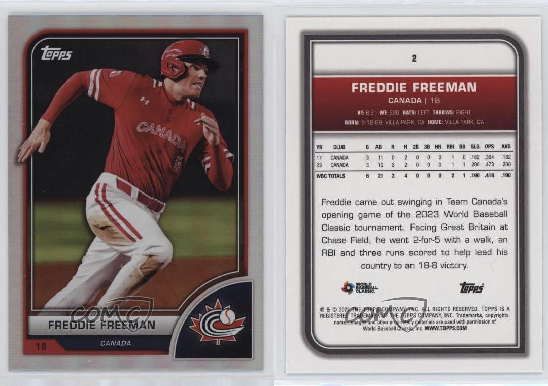 2023 Topps World Baseball Classic Freddie Freeman #2 - Picture 3 of 4