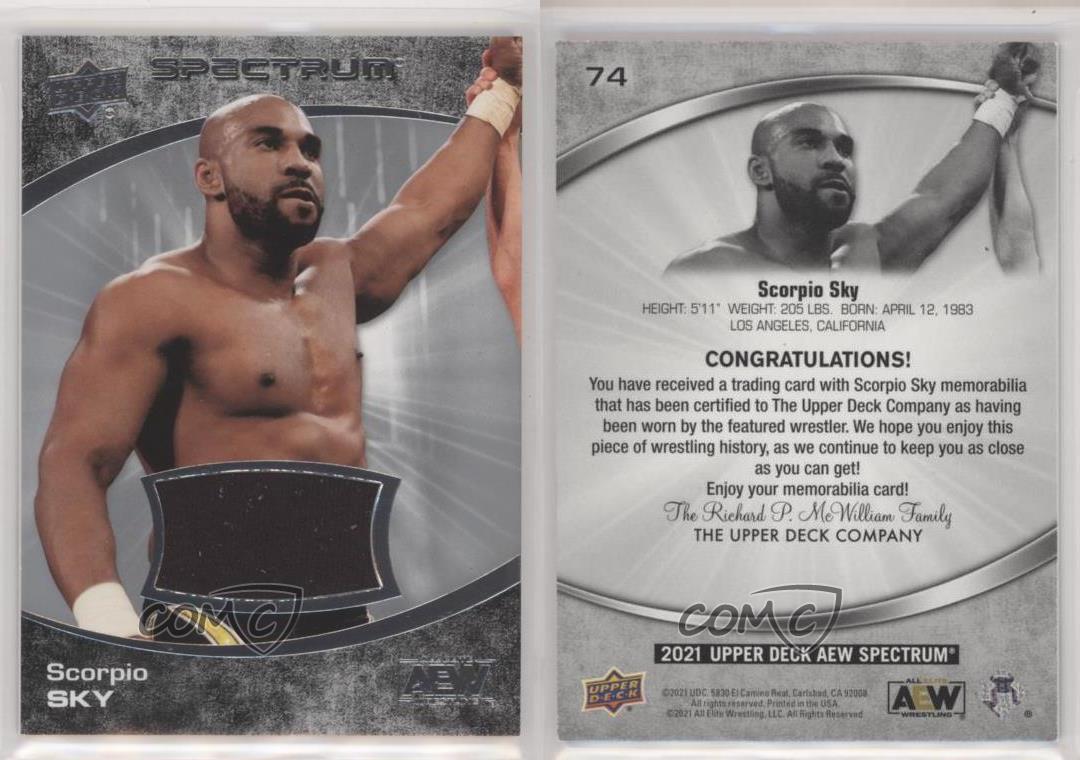 2021 Upper Deck AEW Spectrum Memorabilia Scorpio Sky #74 Rookie RC