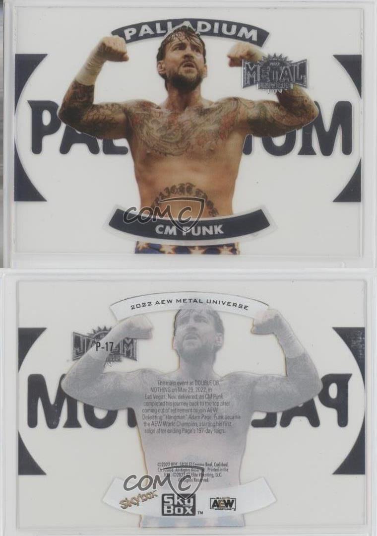 2022 Skybox Metal Universe AEW All Elite Wrestling Palladium CM Punk #P-17