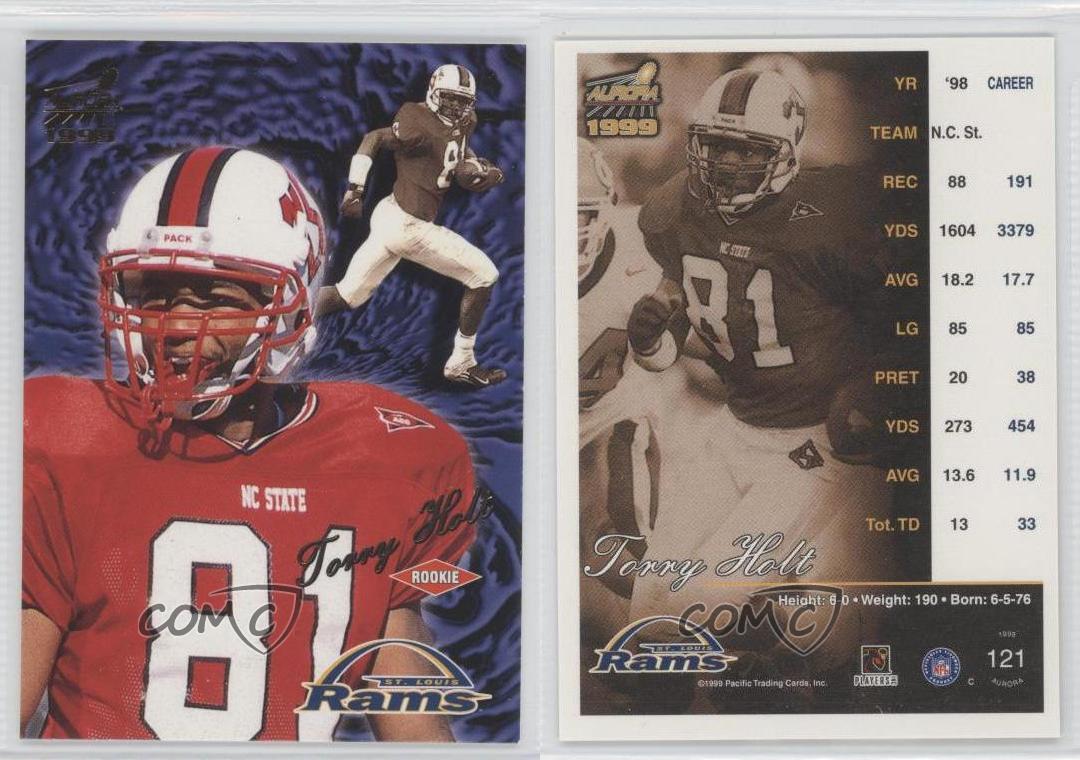 1999 Pacific Aurora Torry Holt #121 Rookie RC - Bild 3 von 4