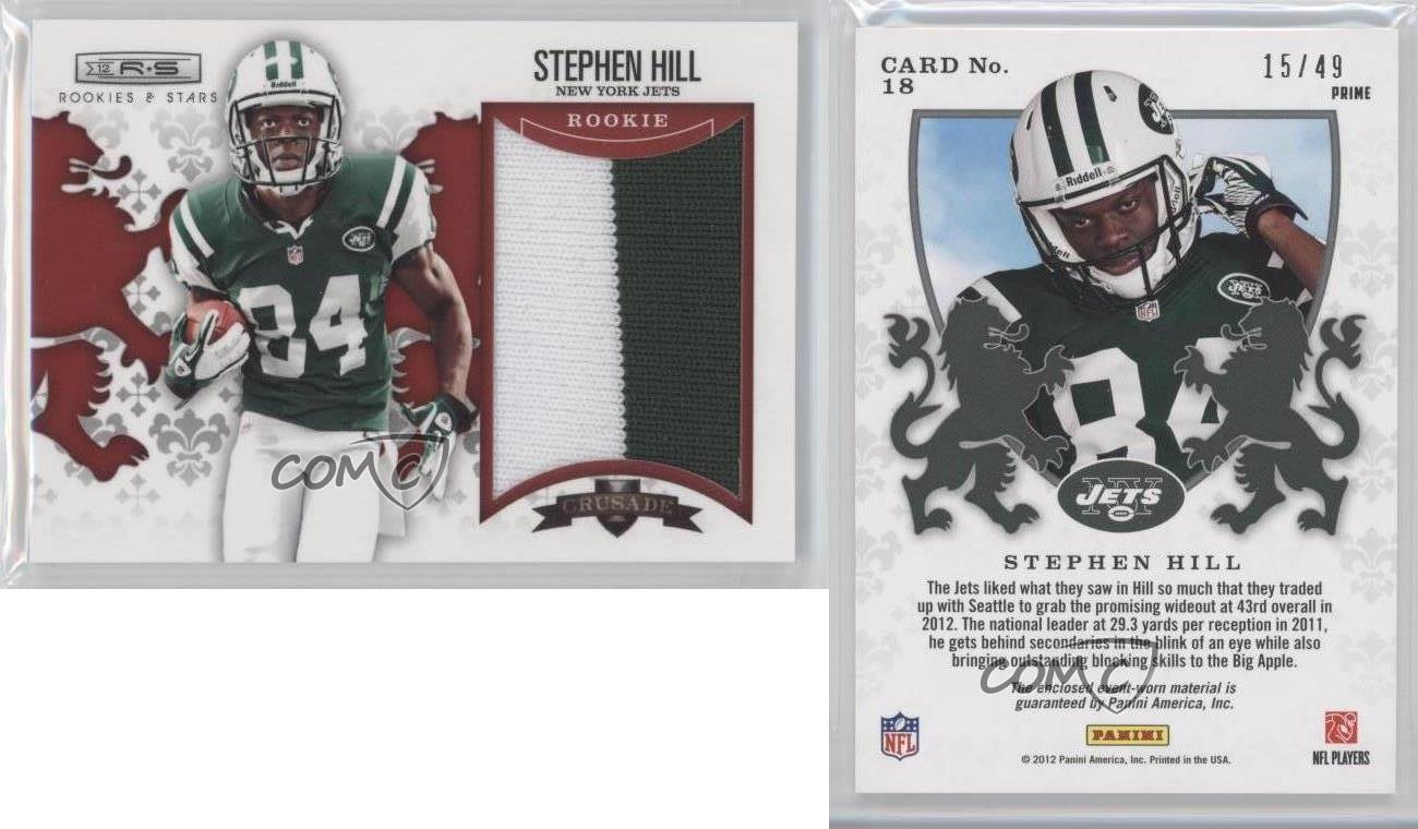 2012 Rookies & Stars Crusade Red Materials Prime /49 Stephen Hill #18  Rookie RC