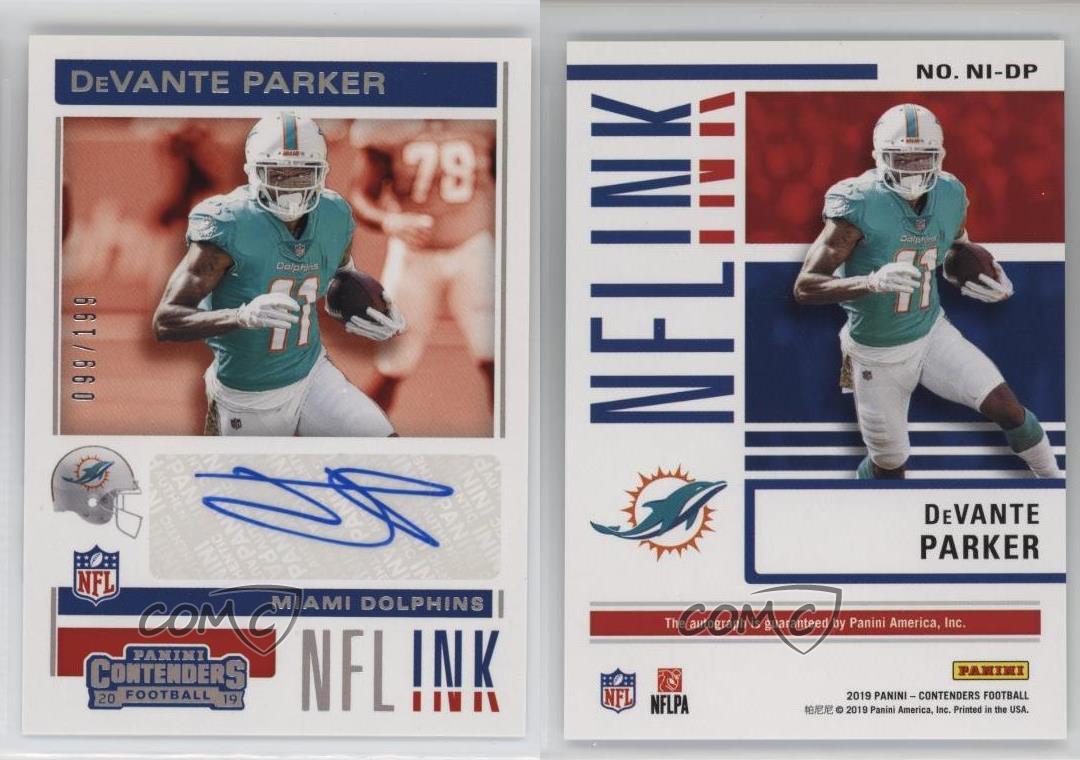 Tinta Panini Contenders NFL 2019/199 Devante Parker #NI-DP automática - Imagen 4 de 4