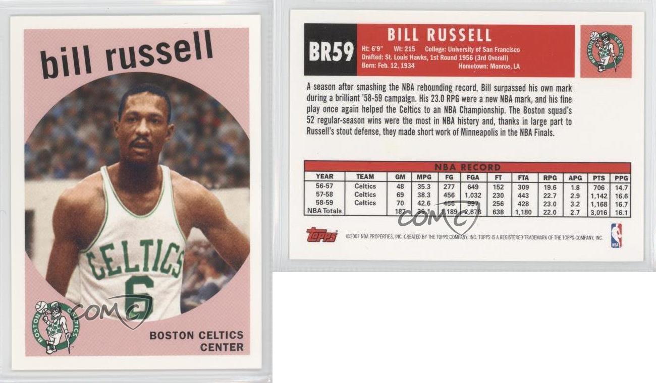 X \ Colin على X: November 7, 1959 - Bill Russell and rookie Wilt