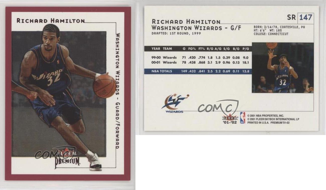 2001-02 Fleer Premium Star Rubies Missing Serial Number Richard Hamilton #SR147 - Picture 3 of 3