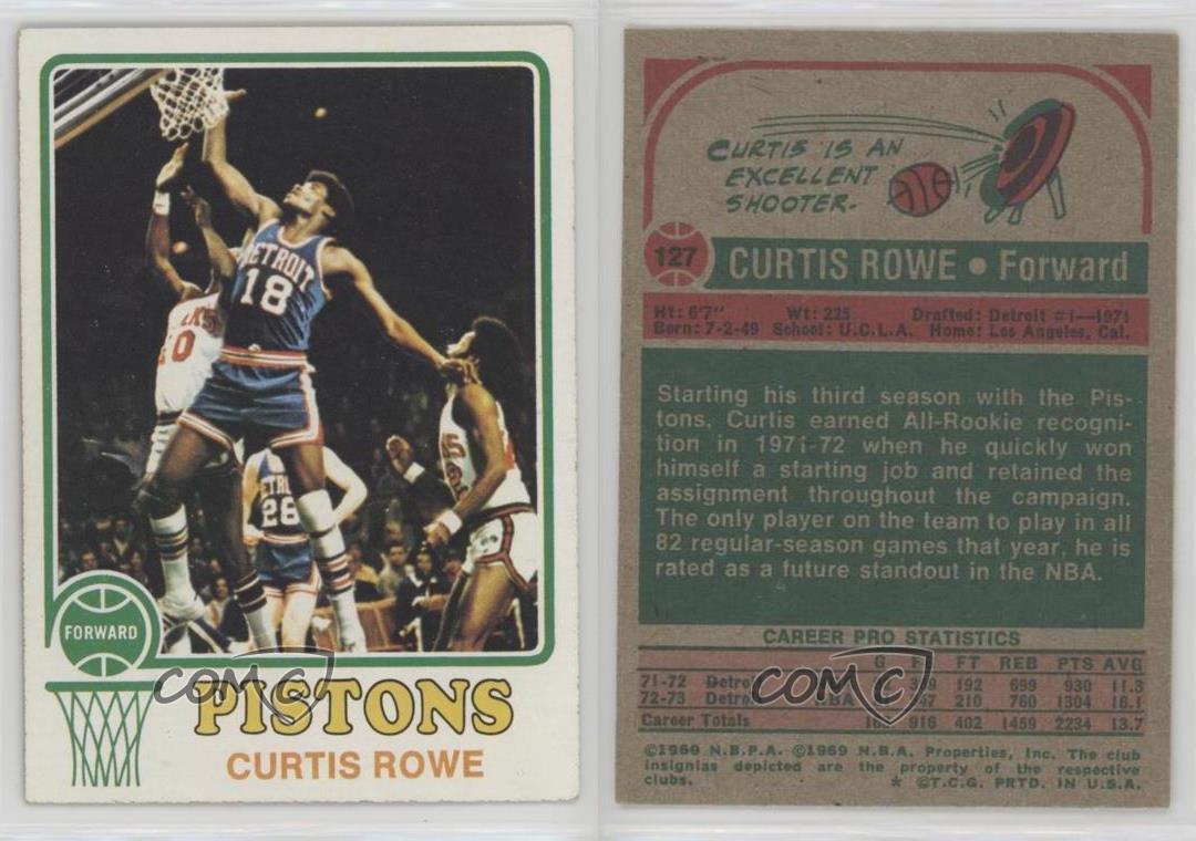 1973-74 Topps Curtis Rowe #127 - Bild 3 von 4