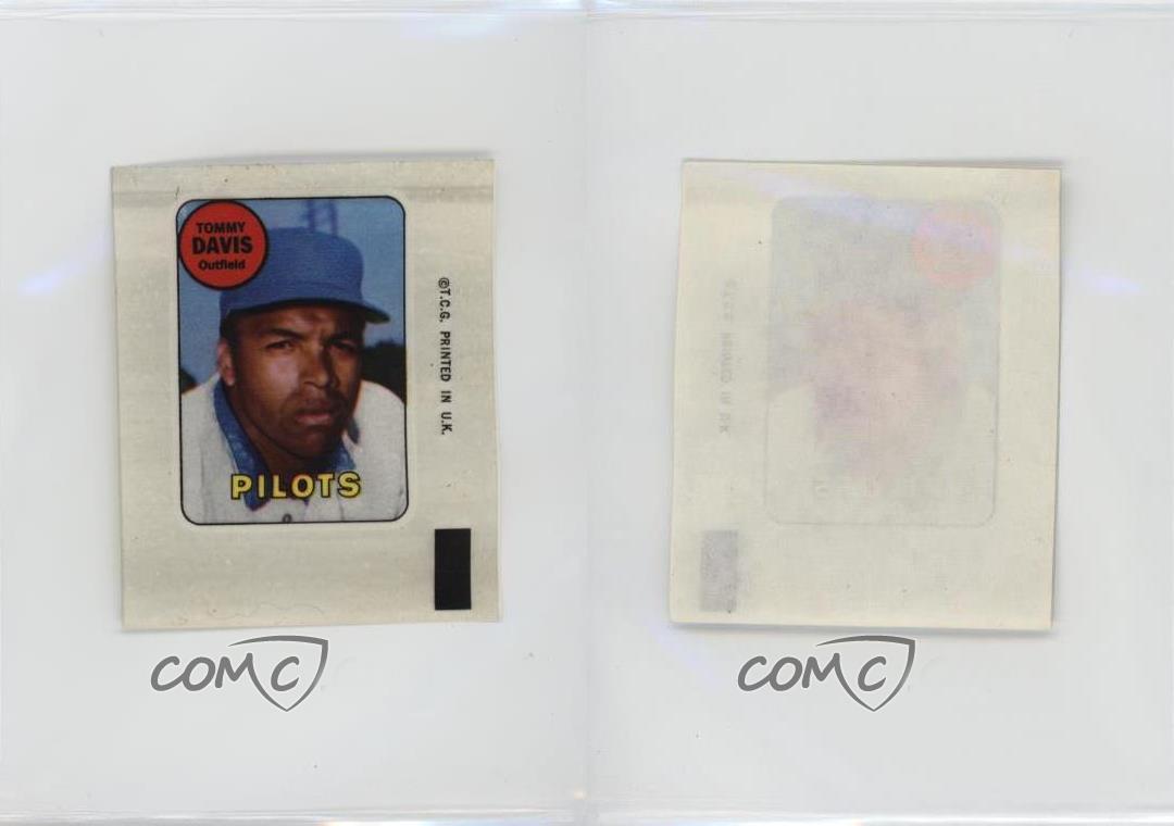 1969 Topps Decals Tommy Davis - Bild 3 von 5
