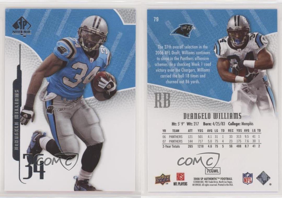 2008 SP Authentic DeAngelo Williams 79 Klinmart