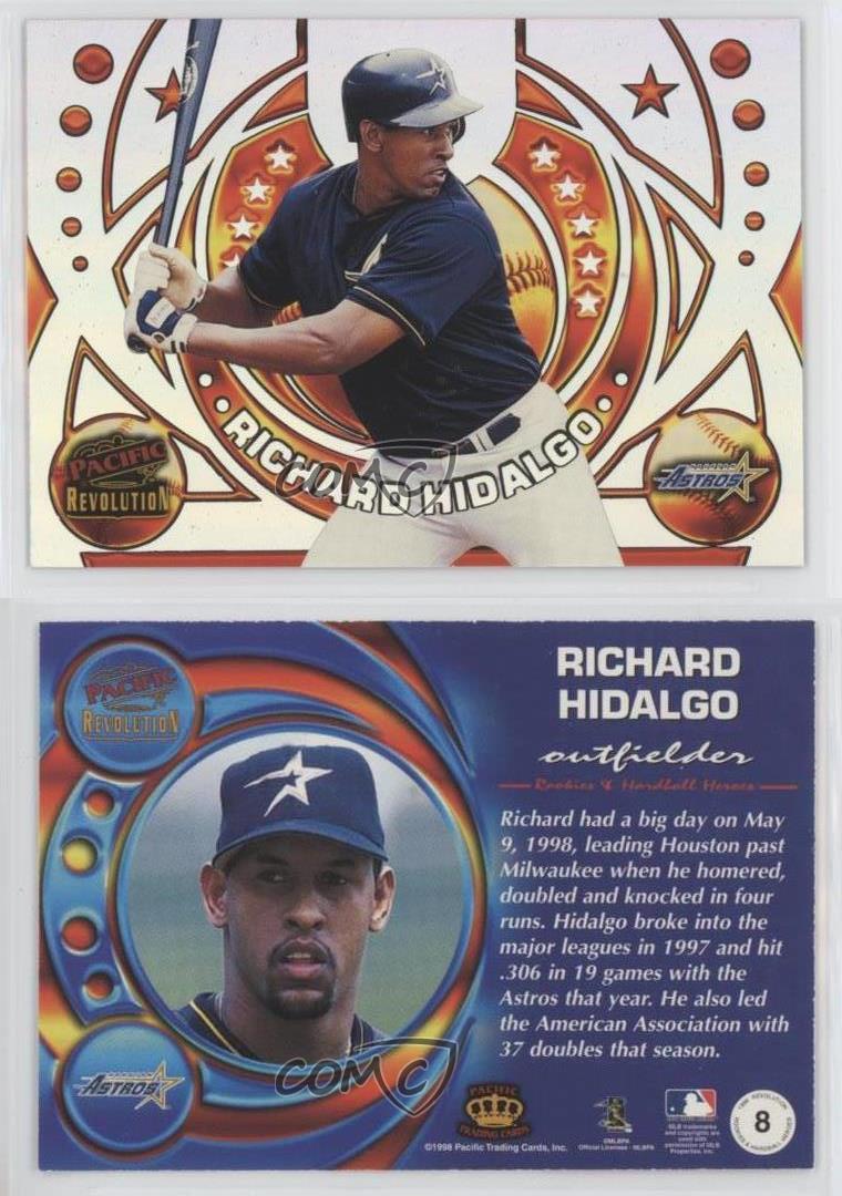 1998 Pacific Revolution Rookies and Hardball Heroes Richard Hidalgo #8 - Picture 3 of 4