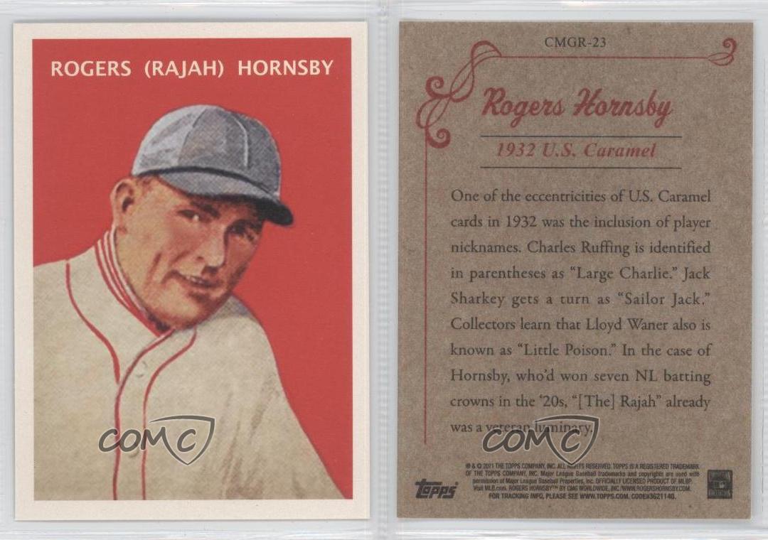 2011 Topps CMG Worldwide Vintage Reprints CMGR23 Rogers Hornsby