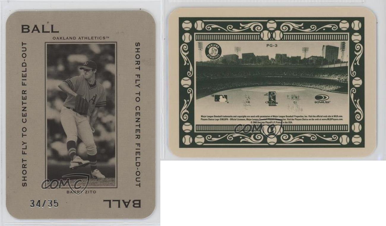 Donruss Throwback Threads Ball 2005 vuelo corto al centro de campo/35 Barry Zito - Imagen 3 de 4