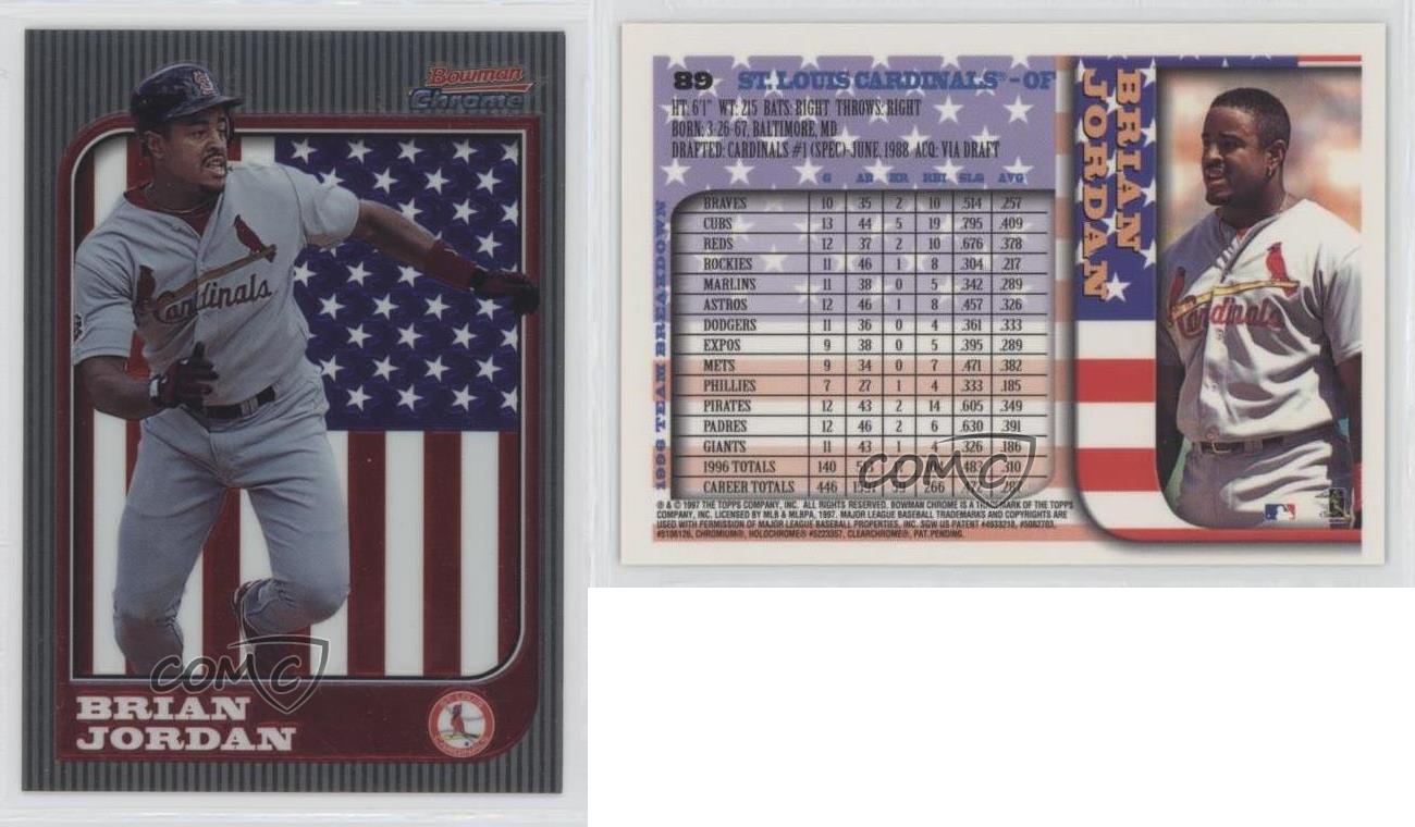 1997 Bowman Chrome International Brian Jordan #89 - Bild 4 von 4