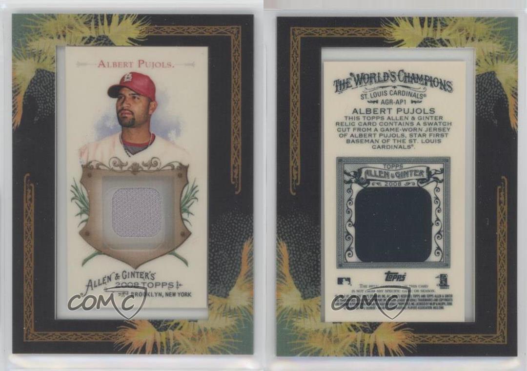 ALBERT PUJOLS 2008 TOPPS ALLEN & GINTER FRAMED GAME USED