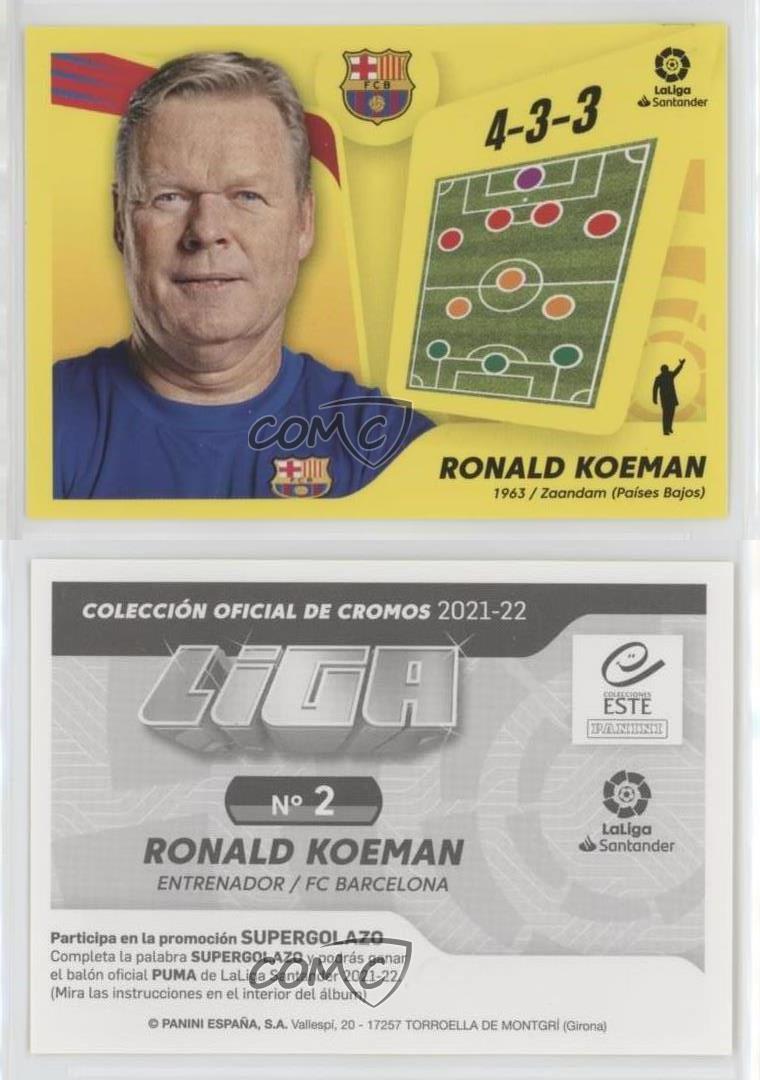 2021-22 La Liga Santander Este Stickers FC Barcelona Entrenador Ronald Koeman #2