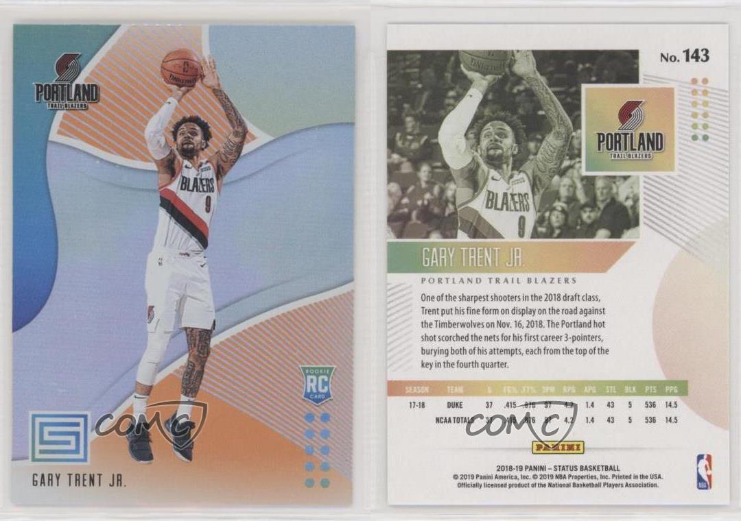 2018-19 Panini Status Rookies 1 Orange Gary Trent Jr #143 Rookie RC - Foto 3 di 4