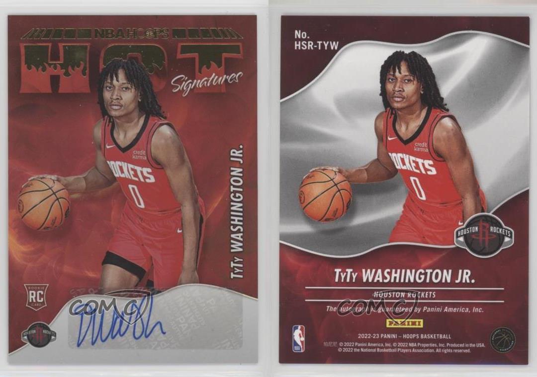 2022 Panini NBA Hoops Hot Signatures Rookies TyTy Washington Jr #HSR-TYW Auto RC - Picture 3 of 4