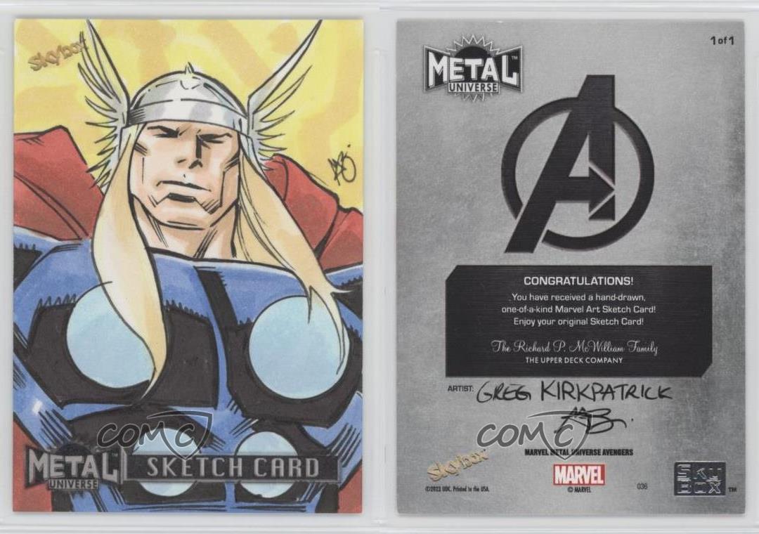 2024 Skybox Marvel Metal Universe Avengers 1/1 Greg 2024 Skybox Marvel Metal Universe Avengers 1/1 Greg